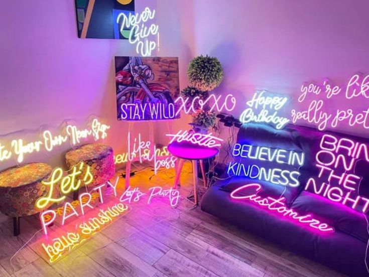 large neon signs